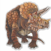Triceratops Forest Art Aufkleber (Vorderseite)