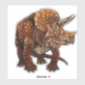 Triceratops Forest Art Aufkleber (Blatt)