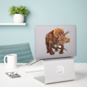 Triceratops Forest Art Aufkleber (Laptop auf Schreibtisch)