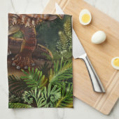 Triceratops Forest Geschirrtuch (Viertel Falte)