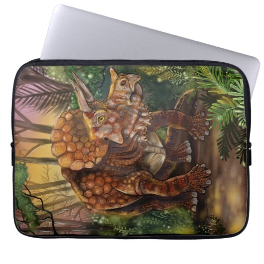 Triceratops Forest Laptopschutzhülle (Vorderseite)