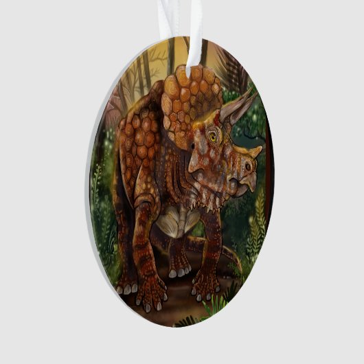 Triceratops Forest Ornament (Vorderseite)