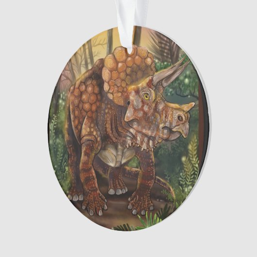 Triceratops Forest Ornament (Vorderseite)