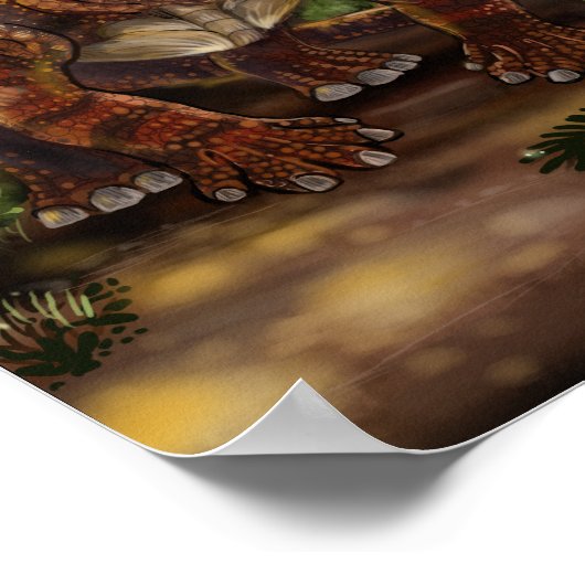 Triceratops Forest Poster (Ecke)