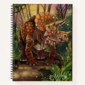 Triceratops Forest Sketchbook Notizblock (Vorderseite)