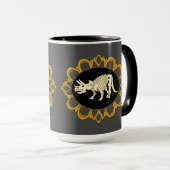 Triceratops-Fossil-Miniatur Tasse (VorderseiteRechts)