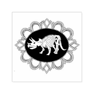 Triceratops Fossile Cameo Permastempel