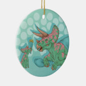 Triceratops geben Blume Keramikornament (Rechts)