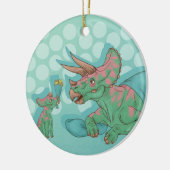 Triceratops geben Blume Keramikornament (Links)