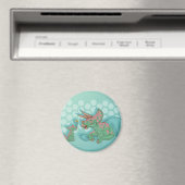 Triceratops geben Blume Magnet (In Situ (Geschirrspüler))