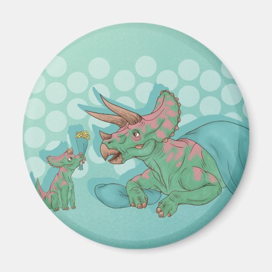 Triceratops geben Blume Magnet (Vorne)