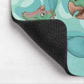 Triceratops geben Blume Mousepad (Ecke)