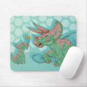 Triceratops geben Blume Mousepad (Mit Mouse)