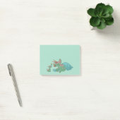 Triceratops geben Blume Post-it Klebezettel (Büro)