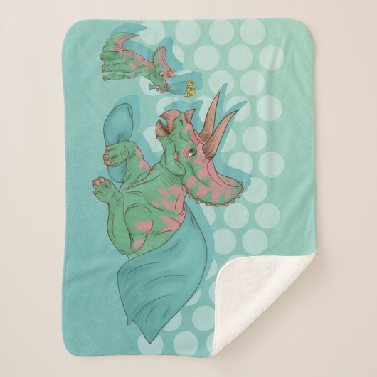 Triceratops geben Blume Sherpadecke (Vorderseite)