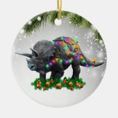 Triceratops Geschenk für Dinosaurier Lover prähist Keramik Ornament (Vorne)