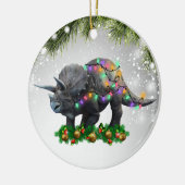 Triceratops Geschenk für Dinosaurier Lover prähist Keramik Ornament (Links)
