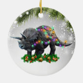 Triceratops Geschenk für Dinosaurier Lover prähist Keramik Ornament (Hinten)