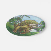 Triceratops-Geschenke u. Zusätze Pappteller (Schrägansicht)