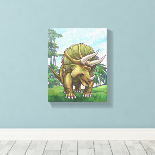 Triceratops Geschenke und Zubehör Leinwanddruck (Insitu (Holzboden))