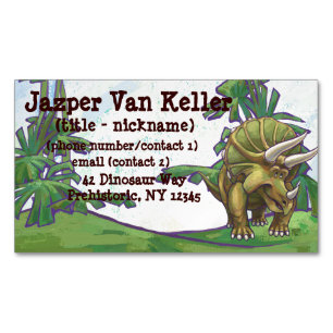 Triceratops Geschenke und Zubehör Magnetische Visitenkarte
