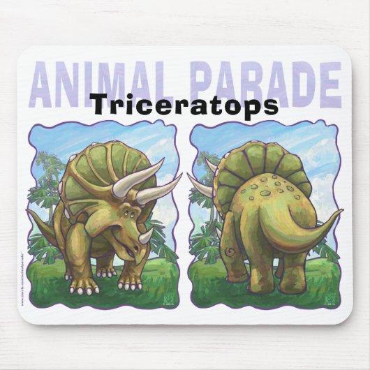 Triceratops Geschenke und Zubehör Mousepad (Vorne)