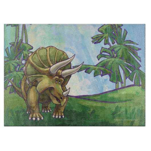 Triceratops Geschenke und Zubehör Schneidebrett (Vorderseite)