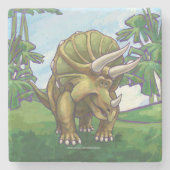 Triceratops Geschenke und Zubehör Steinuntersetzer (Vorderseite)