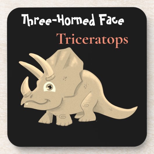 Triceratops Getränkeuntersetzer (Vorderseite)