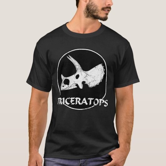 Triceratops Head Fossil T-Shirt (Vorderseite)