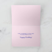 Triceratops Hübsch Pink Dinosaurier Girl Geburtsta Karte (Innenseite)