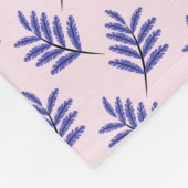 Triceratops Hübsch Pink Dinosaurier mit Leaf Muste Fleecedecke (Ecke)