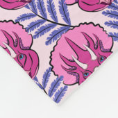 Triceratops Hübsch Pink Dinosaurier Muster Fleecedecke (Ecke)