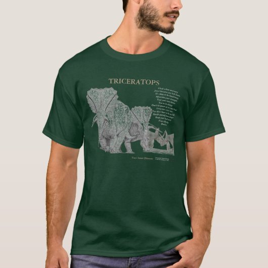 Triceratops Ihr inneres Dinosaurier-Shirt Greg T-Shirt (Vorderseite)