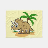 Triceratops in einem tropischen Klima. Fleecedecke (Vorderseite (Horizontal))