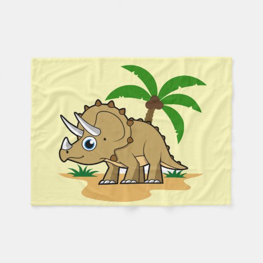 Triceratops in einem tropischen Klima. Fleecedecke (Vorderseite (Horizontal))
