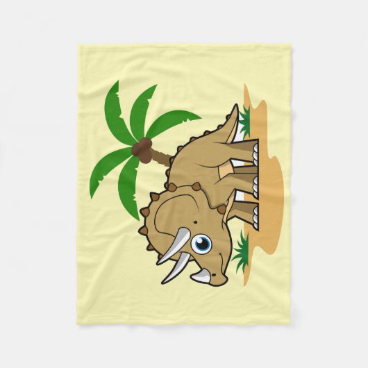 Triceratops in einem tropischen Klima. Fleecedecke (Vorderseite)
