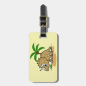 Triceratops in einem tropischen Klima. Gepäckanhänger (Vorderseite vertikal)