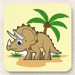 Triceratops in einem tropischen Klima. Getränkeuntersetzer