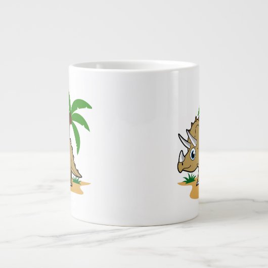 Triceratops in einem tropischen Klima. Jumbo-Tasse (Vorderseite)