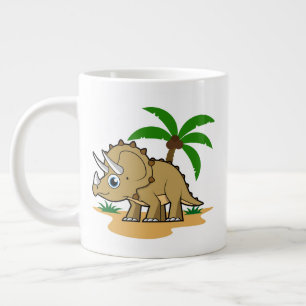 Triceratops in einem tropischen Klima. Jumbo-Tasse
