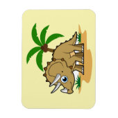 Triceratops in einem tropischen Klima. Magnet (Vertikal)