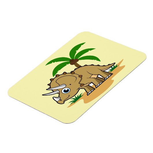 Triceratops in einem tropischen Klima. Magnet (Linke Seite)