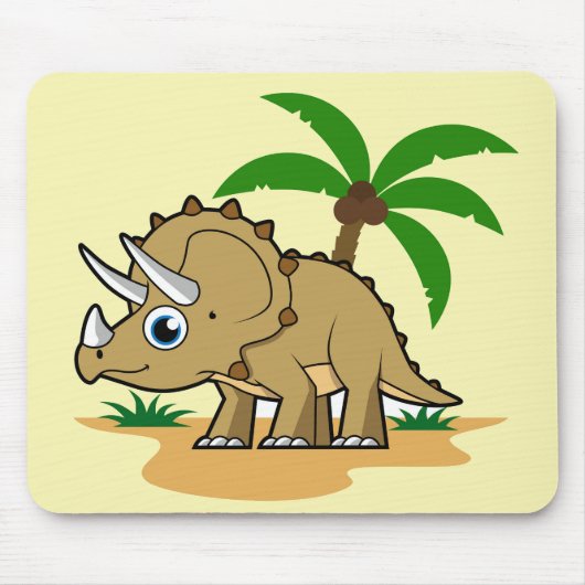 Triceratops in einem tropischen Klima. Mousepad (Vorne)