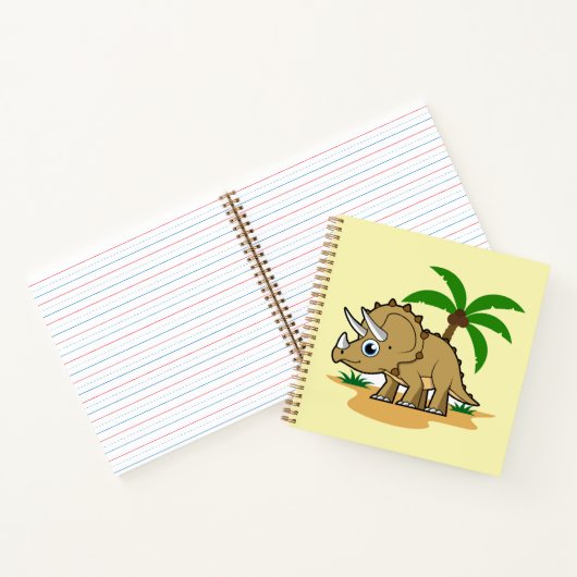 Triceratops in einem tropischen Klima. Notizblock (Innenseite)