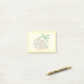 Triceratops in einem tropischen Klima. Post-it Klebezettel (Auf Schreibtisch)