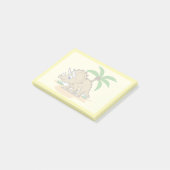 Triceratops in einem tropischen Klima. Post-it Klebezettel (angewinkelt)