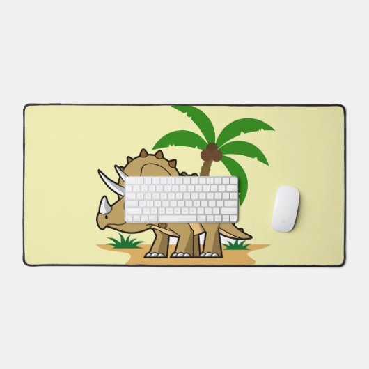 Triceratops in einem tropischen Klima. Schreibtischunterlage (Tastatur & Maus)