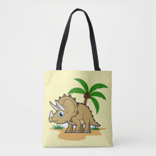 Triceratops in einem tropischen Klima. Tasche