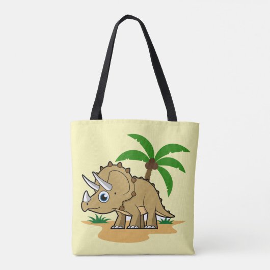 Triceratops in einem tropischen Klima. Tasche (Rückseite)